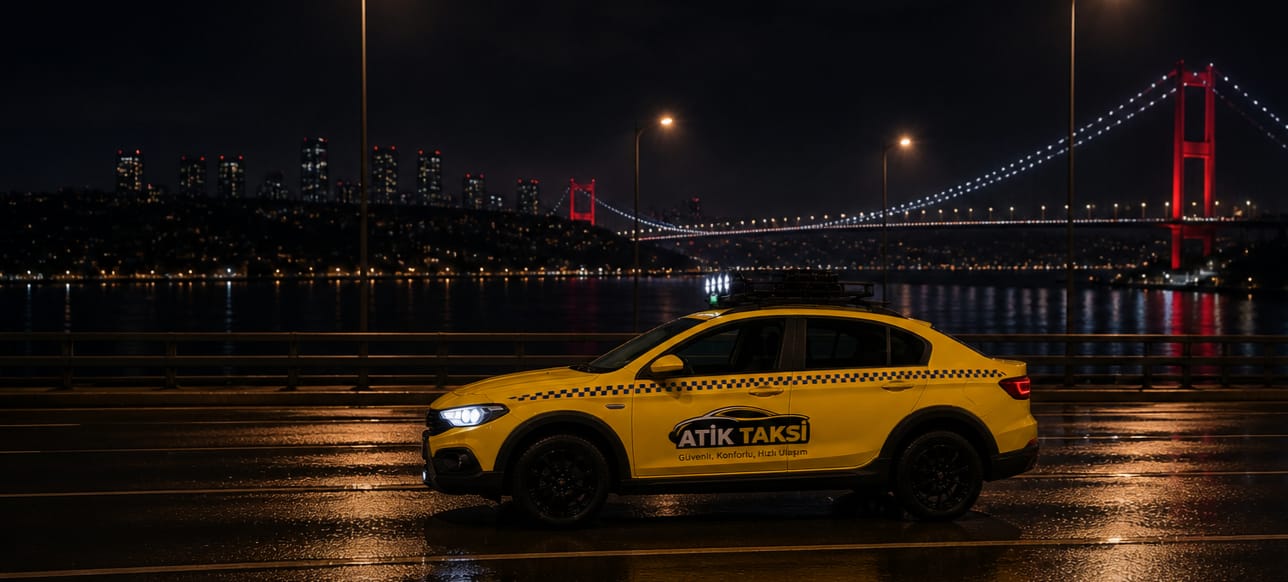 Boğaz Köprüsü önünde Atik Taksi